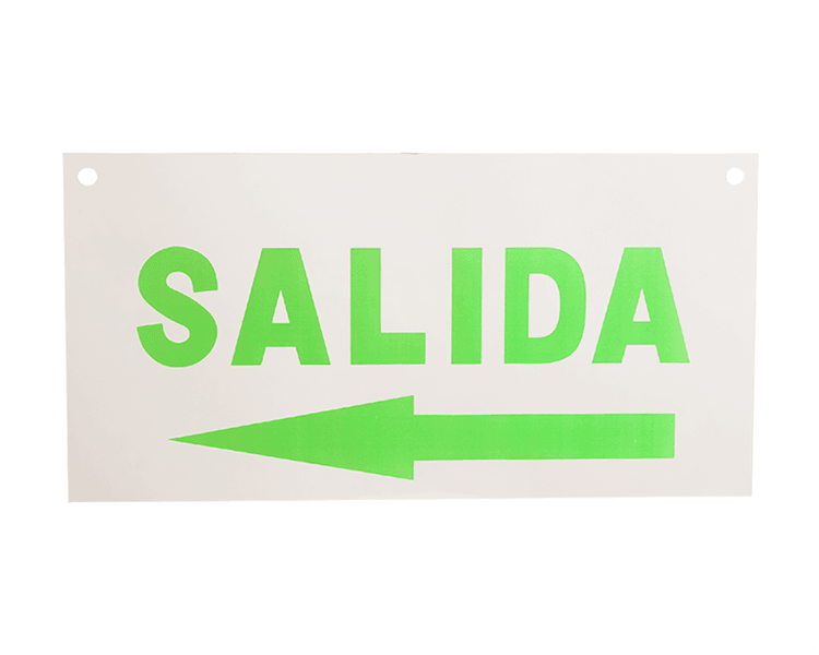 Segno di uscita Pannello acrilico Salida
