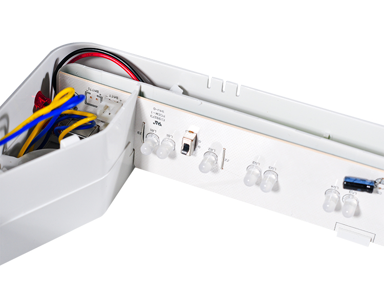 Segno di uscita di emergenza combo a LED JLEC2BCW-BI con teste a LED