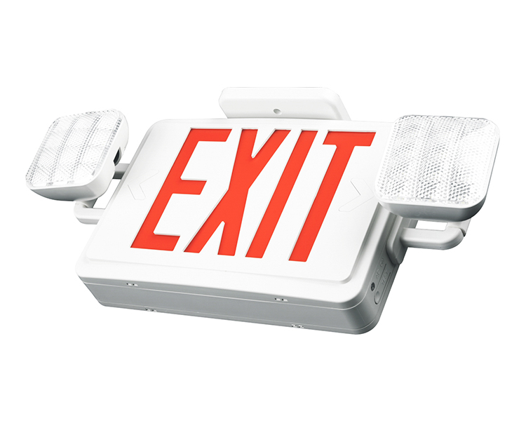 JLEC2RW-Exit Emergency Light Combo con lettere rosse