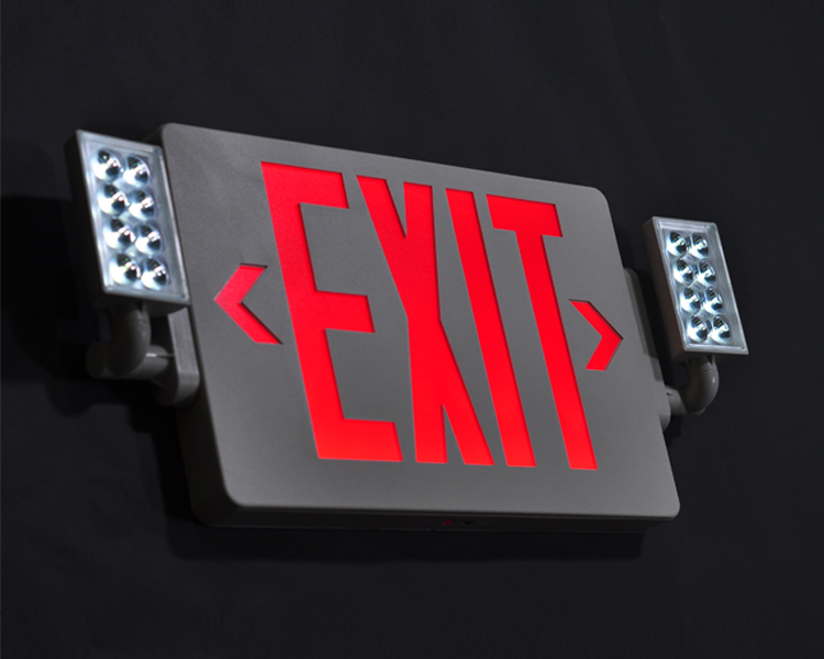Jlecd2rw-Emergency Fire Exit Lights con lettere rosse