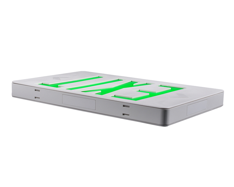 Segno di uscita di emergenza verde brillante jleed2gwem-ultra