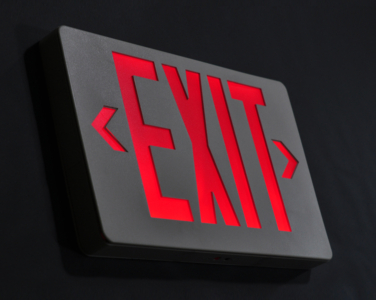 Jleed2rwem-Nuovo segno di uscita a LED rosso slim