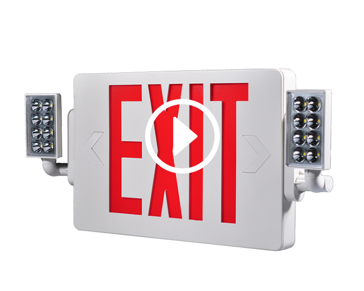Jlecd2rw-Emergency Fire Exit Lights con lettere rosse