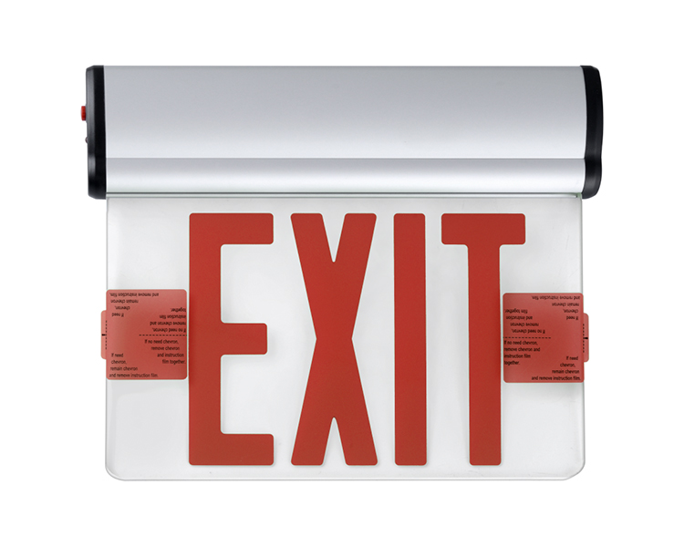 Segno di uscita di emergenza a LED a LED a LED single-singolo Jelbex1RM con carta bianca.