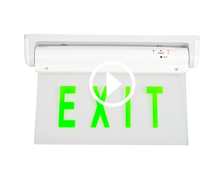 LE2912-5 o 10 segno di uscita di emergenza a LED verde