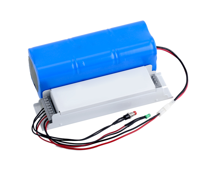 Pacco batteria di emergenza a LED con pacco batteria esterno
